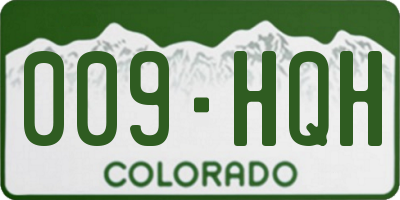 CO license plate 009HQH