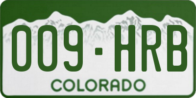 CO license plate 009HRB