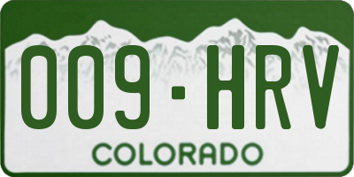 CO license plate 009HRV