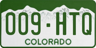 CO license plate 009HTQ