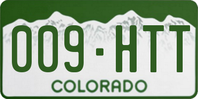 CO license plate 009HTT