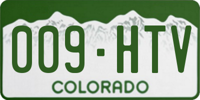CO license plate 009HTV