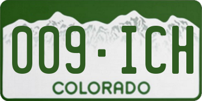 CO license plate 009ICH