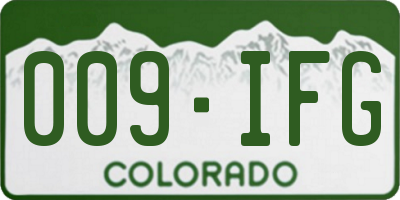 CO license plate 009IFG