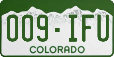 CO license plate 009IFU