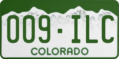 CO license plate 009ILC