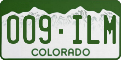 CO license plate 009ILM