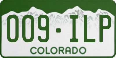 CO license plate 009ILP