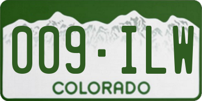 CO license plate 009ILW
