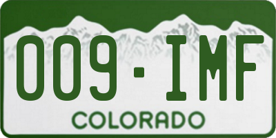 CO license plate 009IMF