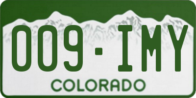CO license plate 009IMY