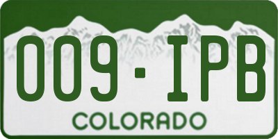 CO license plate 009IPB