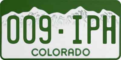 CO license plate 009IPH