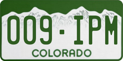 CO license plate 009IPM