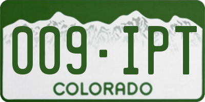 CO license plate 009IPT