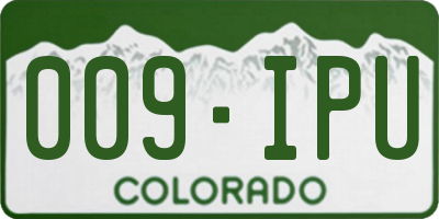 CO license plate 009IPU
