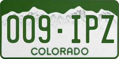 CO license plate 009IPZ