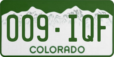 CO license plate 009IQF