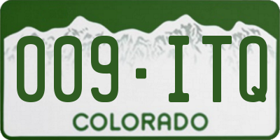 CO license plate 009ITQ