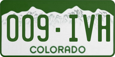 CO license plate 009IVH