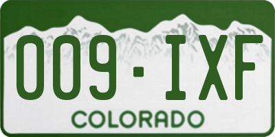 CO license plate 009IXF