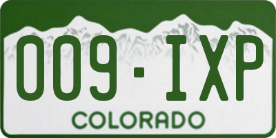 CO license plate 009IXP