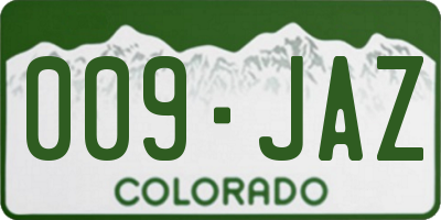 CO license plate 009JAZ