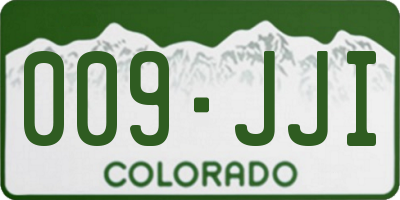 CO license plate 009JJI