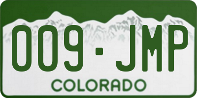 CO license plate 009JMP