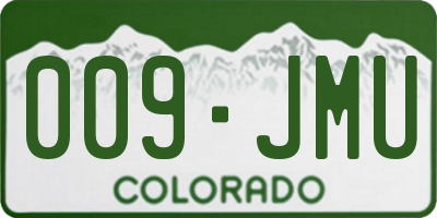 CO license plate 009JMU
