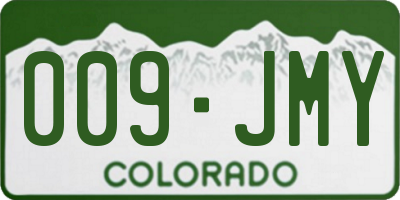 CO license plate 009JMY