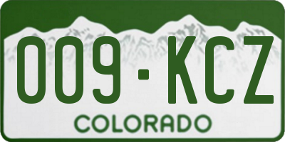 CO license plate 009KCZ