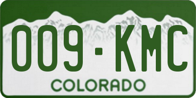 CO license plate 009KMC