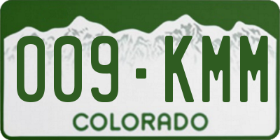 CO license plate 009KMM