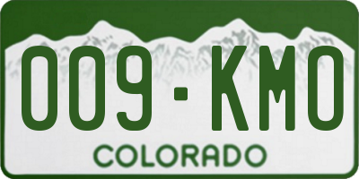 CO license plate 009KMO