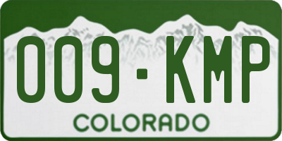 CO license plate 009KMP