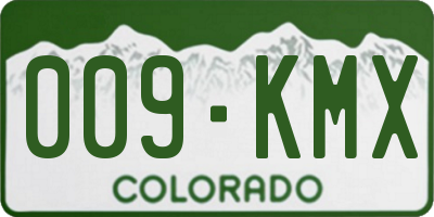 CO license plate 009KMX