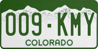 CO license plate 009KMY