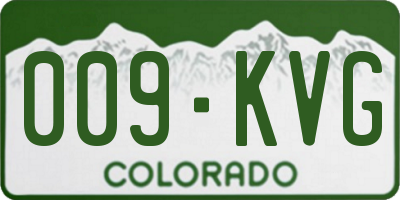 CO license plate 009KVG