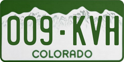 CO license plate 009KVH