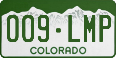 CO license plate 009LMP