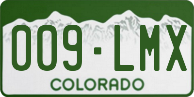 CO license plate 009LMX