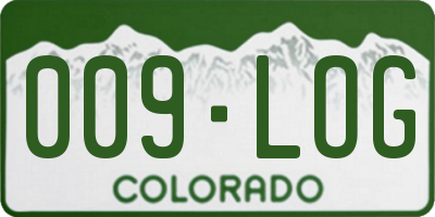 CO license plate 009LOG