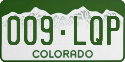 CO license plate 009LQP
