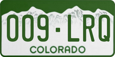 CO license plate 009LRQ