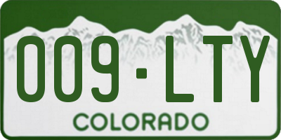 CO license plate 009LTY