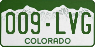 CO license plate 009LVG