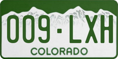 CO license plate 009LXH