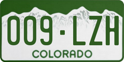 CO license plate 009LZH
