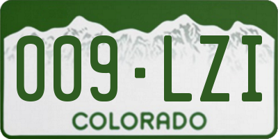 CO license plate 009LZI